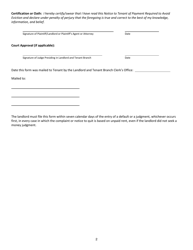 L&amp;T Form 6 Notice to Tenant of Payment Required to Avoid Eviction (Residential) - Washington, D.C., Page 2