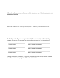 Declaracion Confidencial De Mediacion Para La Ejecucion Hipotecaria Residencial - Washington, D.C. (Spanish), Page 4