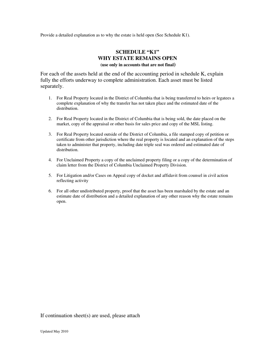 Statement of Account for Estates of Decedents Dying on or After July 1, 1995 - Washington, D.C., Page 15