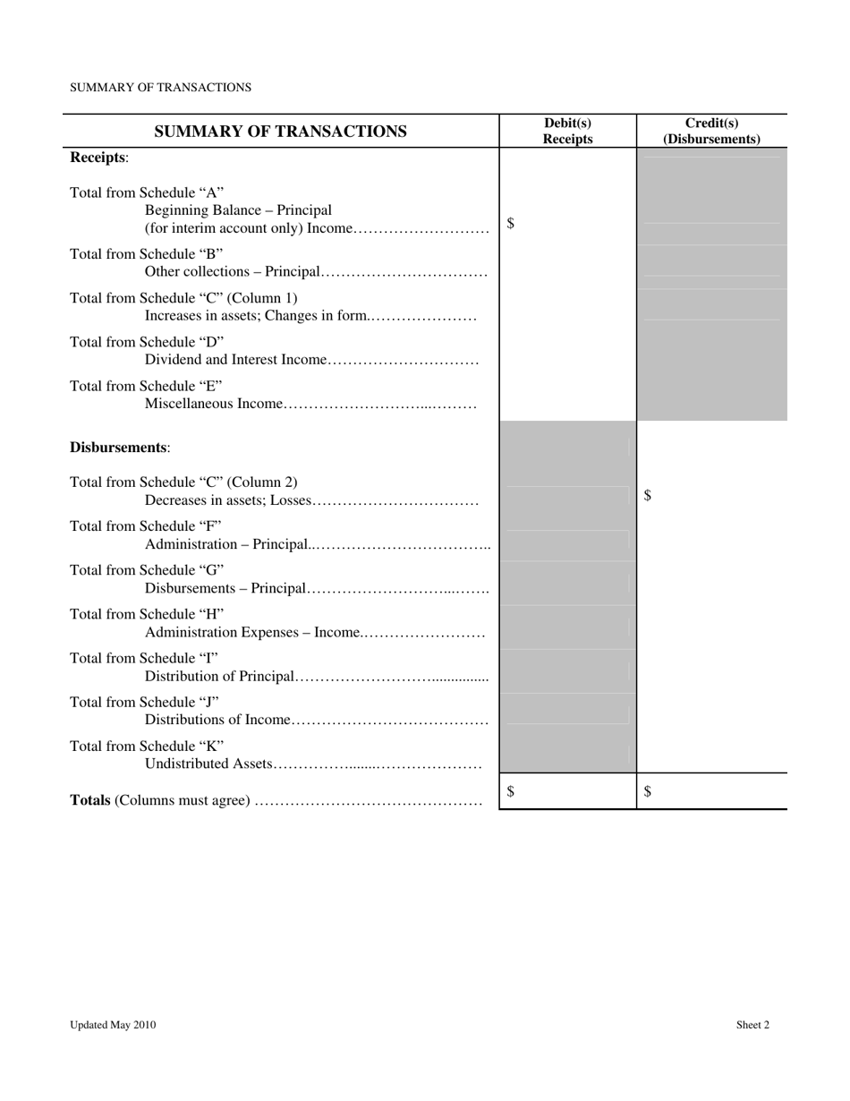 Statement of Account for Estates of Decedents Dying on or After July 1, 1995 - Washington, D.C., Page 3