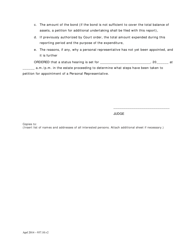 Petition Post Appointment to Terminate Conservatorship of Deceased Ward and Order Appointing Special Administrator and Notice of Hearing on Subsequent Petition - Washington, D.C., Page 5