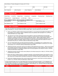 RAD Form 1 Rad Registration/Claim of Exemption Form - Washington, D.C., Page 2