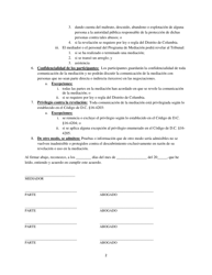 Acuerdo Para Tener Una Mediacion - Washington, D.C. (Spanish), Page 2