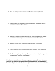 Declaracion Confidencial Sobre Mediaciones - Washington, D.C. (Spanish), Page 5