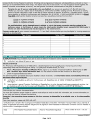 Voter Qualification Form for Tenant Elections to Convert to Condominium or Cooperative - Washington, D.C., Page 2