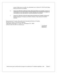 Notificacion De Traspaso De Dominio O De Un Derecho Economico En Una Vivienda Con Cinco (5) O Mas Unidades De Alquiler - Washington, D.C. (Spanish), Page 10