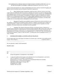 Notificacion De Traspaso De Dominio O De Un Derecho Economico En Una Vivienda Con Cinco (5) O Mas Unidades De Alquiler - Washington, D.C. (Spanish), Page 17
