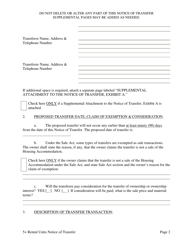 Notice of Transfer of Ownership Interest or an Economic Interest Housing Accommodations With Five (5) or More Rental Units - Washington, D.C., Page 11
