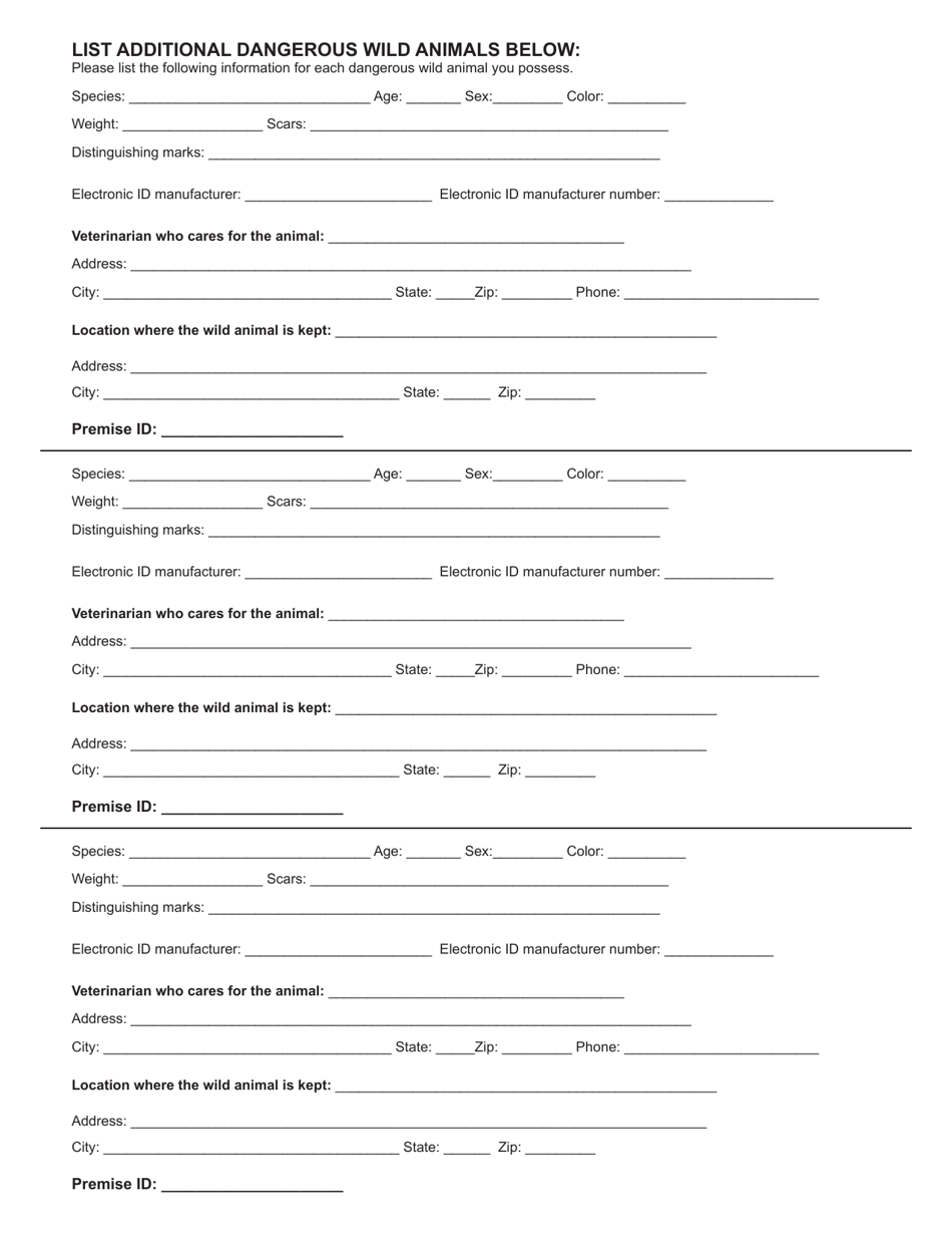 Dangerous Wild Animal Registration - West Virginia, Page 3