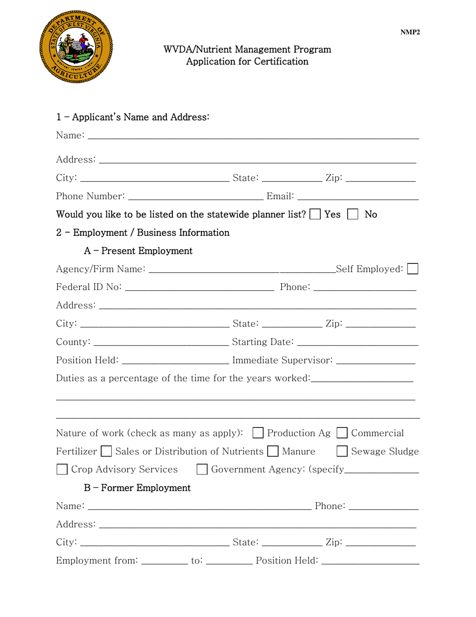 Nmped Form Example Form NMP2 - Fill Out, Sign Online and Download Printable PDF, West ...