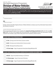 Form DMV-101-PS1 Request for Driving Record - West Virginia, Page 2
