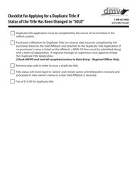 Form DMV-1D-TR Purchaser&#039;s Affidavit for Duplicate Title - West Virginia, Page 2