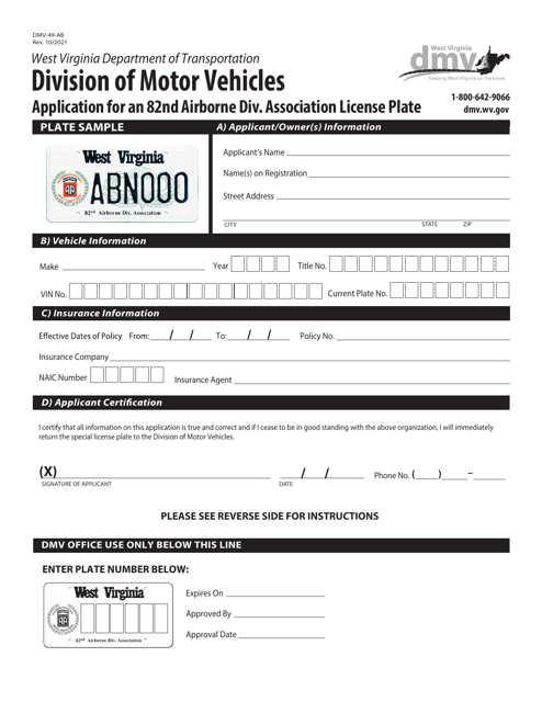 Form DMV-49-AB  Printable Pdf