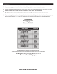 Form DMV-54-WC Application for a West Virginia Wesleyan License Plate - West Virginia, Page 2