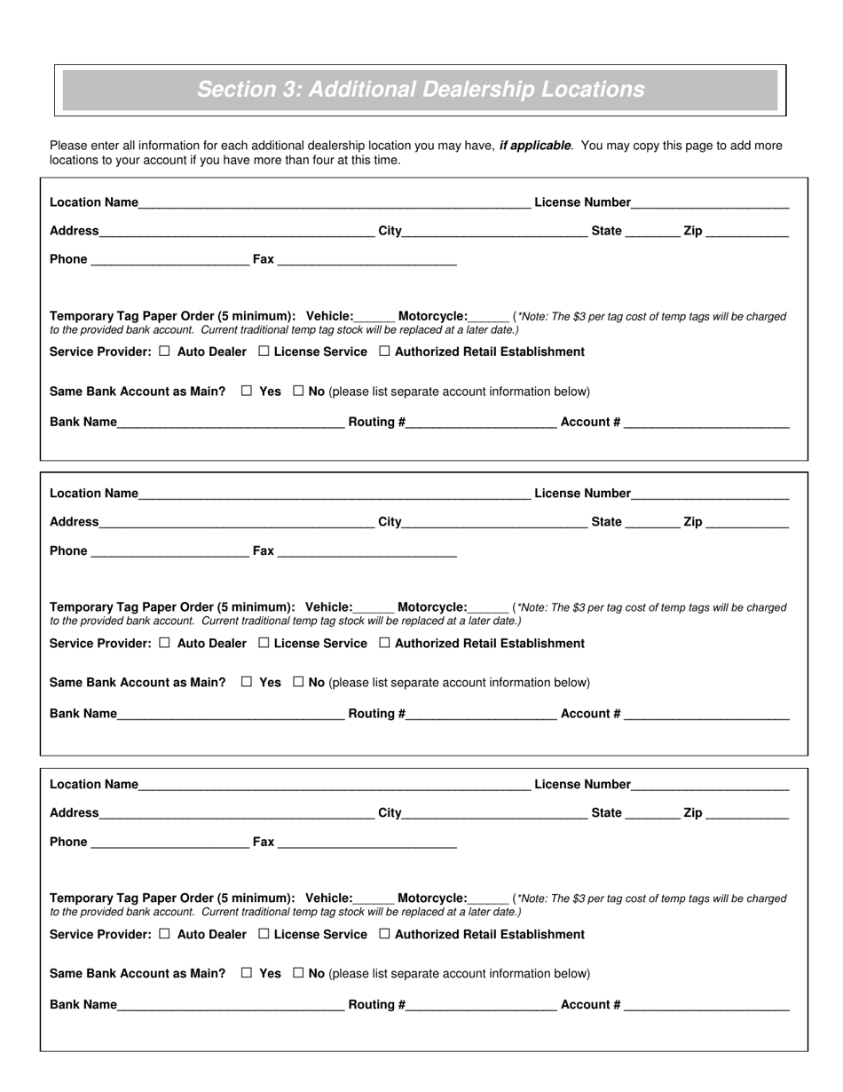 Vehicle Registration System Account Holder Agreement and Access Request Form - West Virginia, Page 3