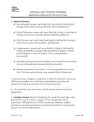 Instructions for Member Assessment Form - Personal Care Services Program - West Virginia, Page 2