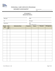 Member Assessment - Personal Care Services Program - West Virginia, Page 7