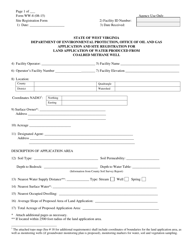 Form WW-8 &quot;Application and Site Registration for Land Application of Water Produced From Coalbed Methane Well&quot; - West Virginia