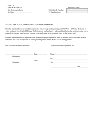 Form WW-8 Application and Site Registration for Land Application of Water Produced From Coalbed Methane Well - West Virginia, Page 5