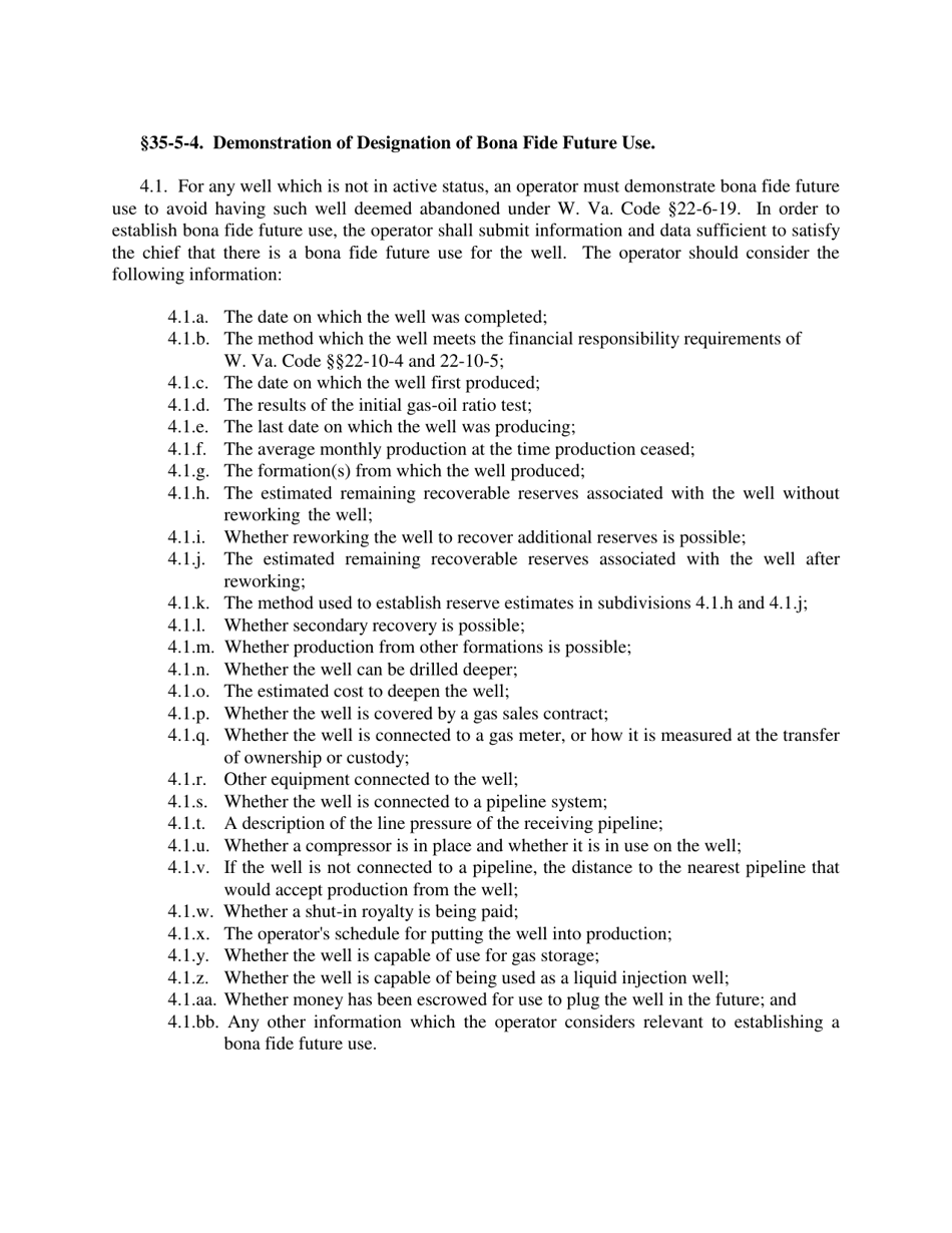 Form BF-1 Bona Fide Future Use - West Virginia, Page 2