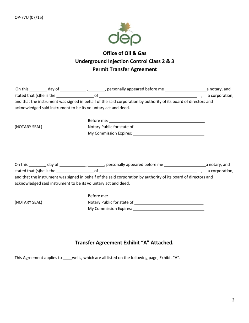 Form OP-77U Uic Permit Transfer Package - West Virginia, Page 4