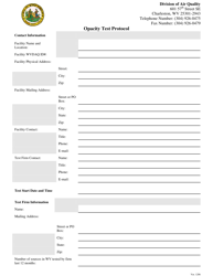 Document preview: Opacity Test Protocol - West Virginia