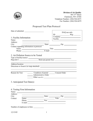 Proposed Test Plan Protocol - West Virginia