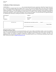 Form WW-6AC Notice Certification - West Virginia, Page 2