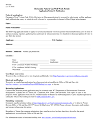 Document preview: Form WW-PN Horizontal Natural Gas Well Work Permit Application Notice by Publication - West Virginia