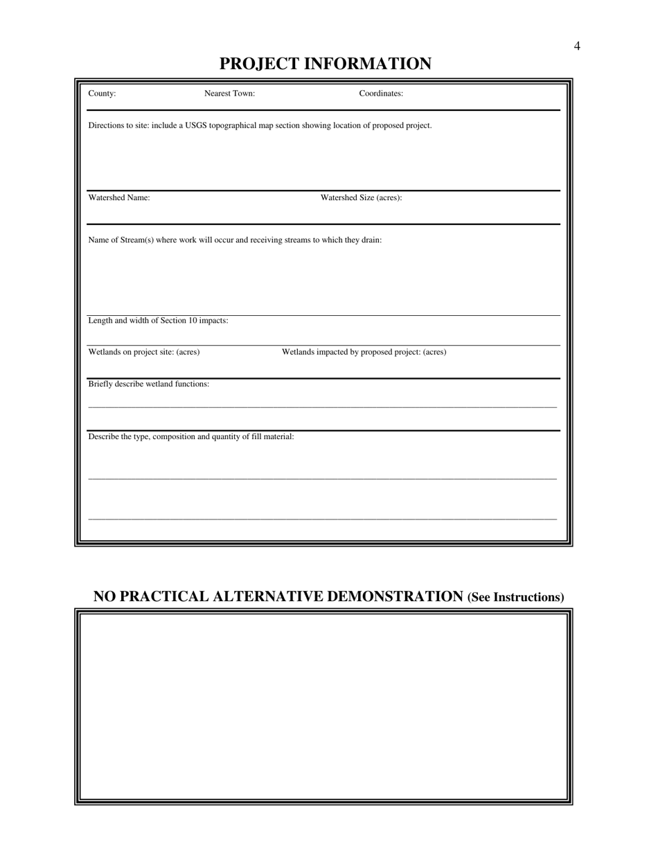 Application for Individual Water Quality State 401 Certification for Non-coal Related Activity - West Virginia, Page 4