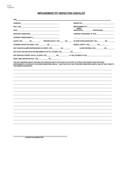 Document preview: Form IR-11B Impoundment/Pit Inspection Checklist - West Virginia