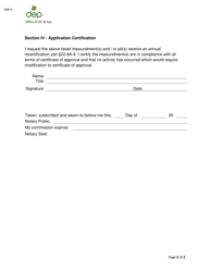 Form IMP-4 Centralized Impoundment/Pit Certificate of Approval Annual Recertification Form - West Virginia, Page 2