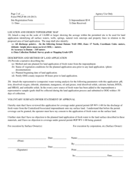 Form FWLP-88 Application and Site Registration for Land Application From Fresh Impoundments - West Virginia, Page 2