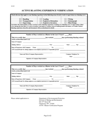 Form EB-30R Application for Renewal of Surface Mine Blaster - West Virginia, Page 2