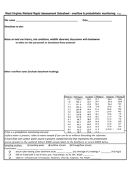 West Virginia Wetland Rapid Assessment Datasheet - West Virginia, Page 10