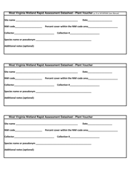 West Virginia Wetland Rapid Assessment Datasheet - West Virginia, Page 11