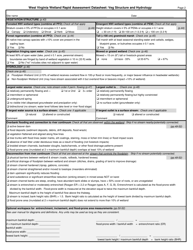 West Virginia Wetland Rapid Assessment Datasheet - West Virginia, Page 2