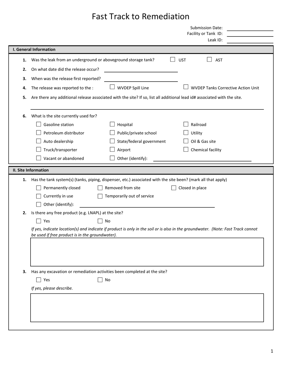 West Virginia Fast Track to Remediation - Fill Out, Sign Online and ...