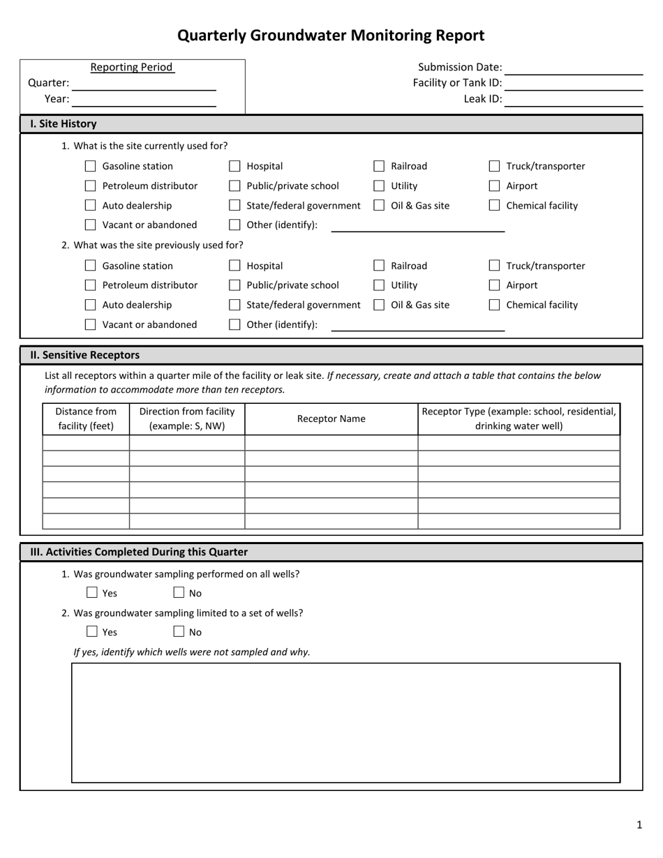 West Virginia Quarterly Groundwater Monitoring Report - Fill Out, Sign ...