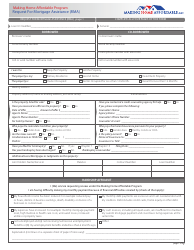 Document preview: Request for Mortgage Assistance (Rma) Form