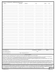 Form CG-3300 Application for Permit to Enter Cuban Territorial Seas, Page 2