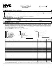Form PW3 Cost Affidavit - New York City