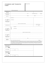Document preview: Standard Unit Transfer Form