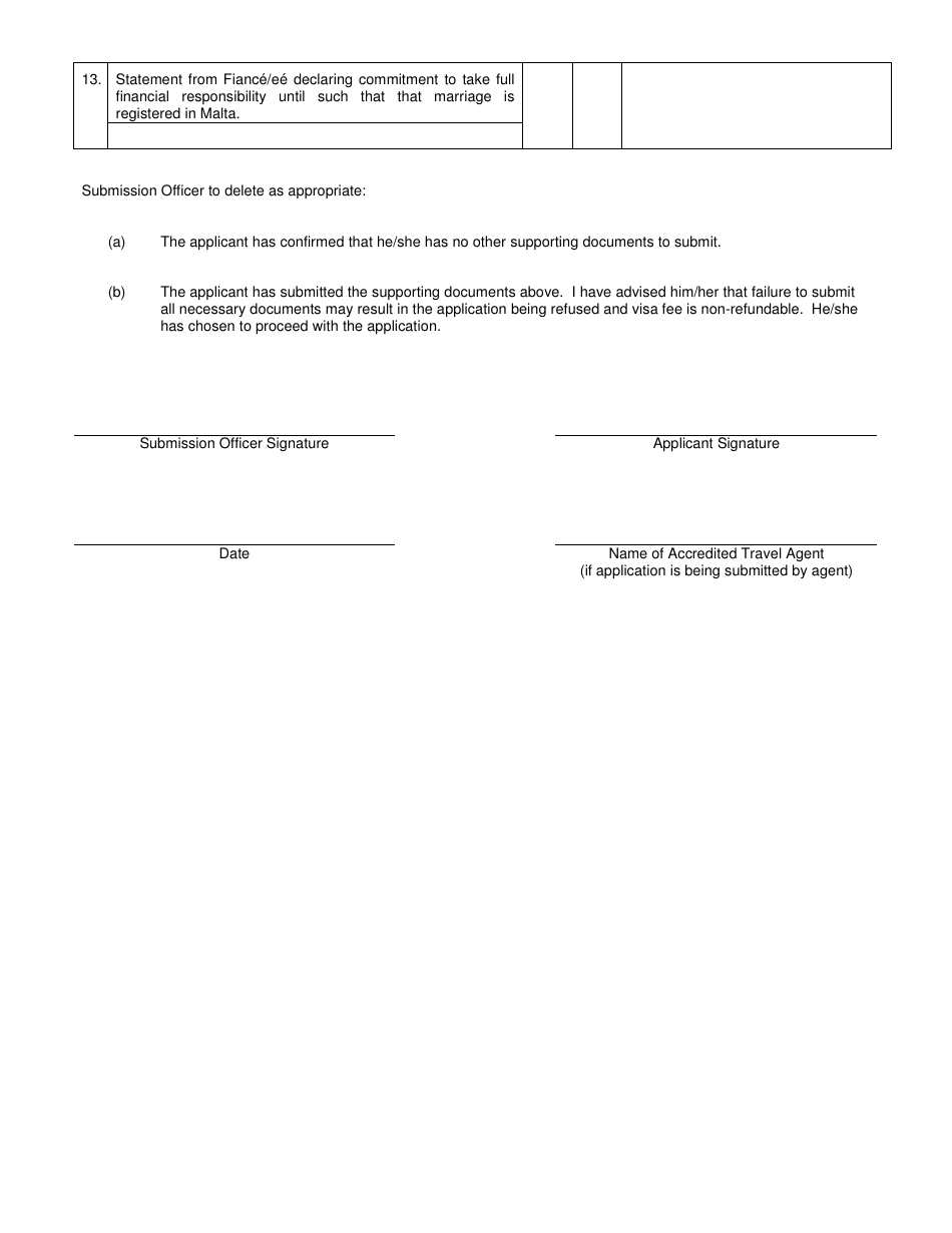 Checklist for a Schengen Visa for Applications to Marry in Malta - Malta Visa Application Centre - Malta, Page 2
