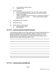 Application for an Emergency Permit to Construct and Operate a Hazardous Waste Treatment, Storage, and Disposal Facility - West Virginia, Page 5