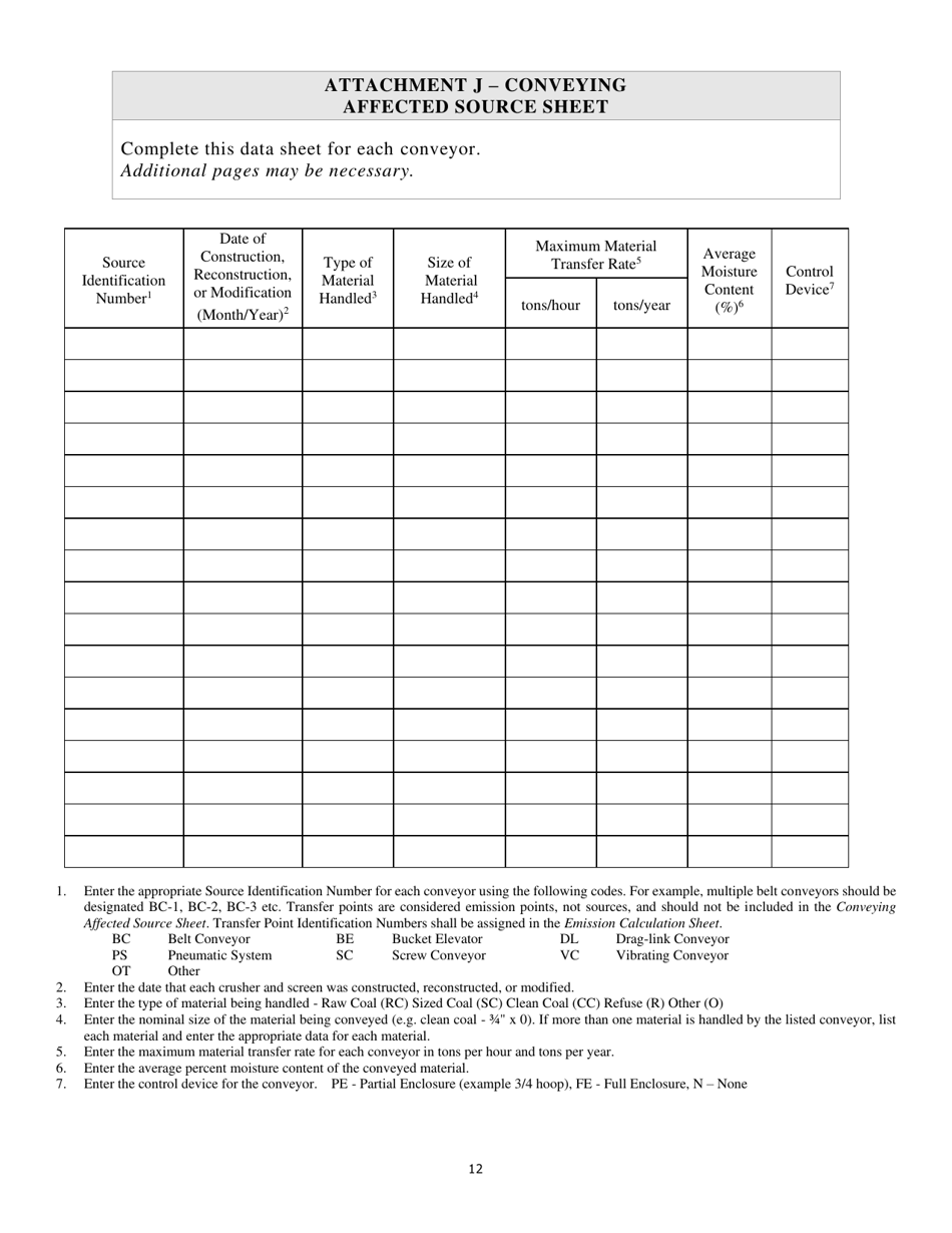 G10-d General Permit Registration Application - West Virginia, Page 12