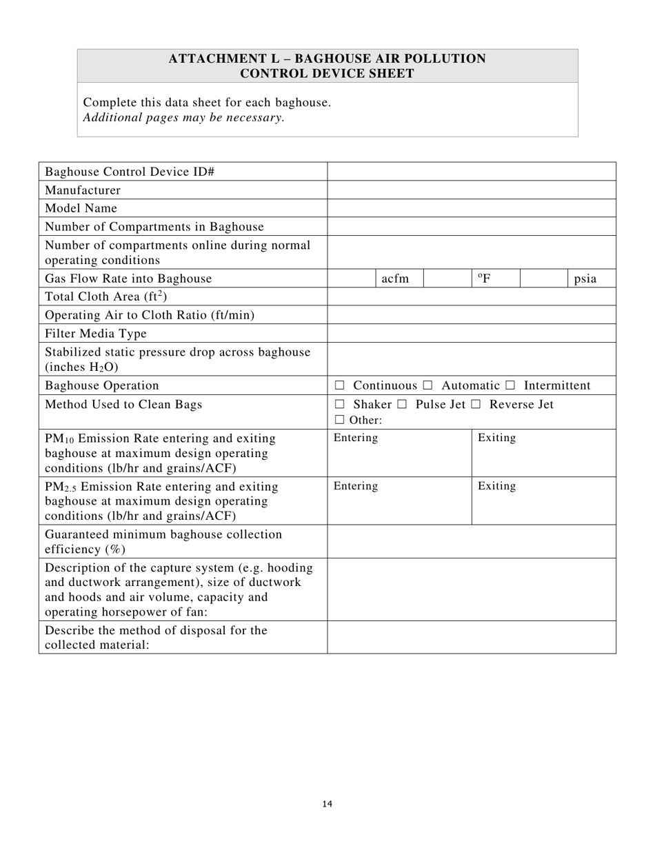 G10-d General Permit Registration Application - West Virginia, Page 14