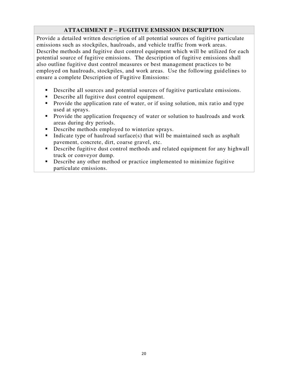 G10-d General Permit Registration Application - West Virginia, Page 20