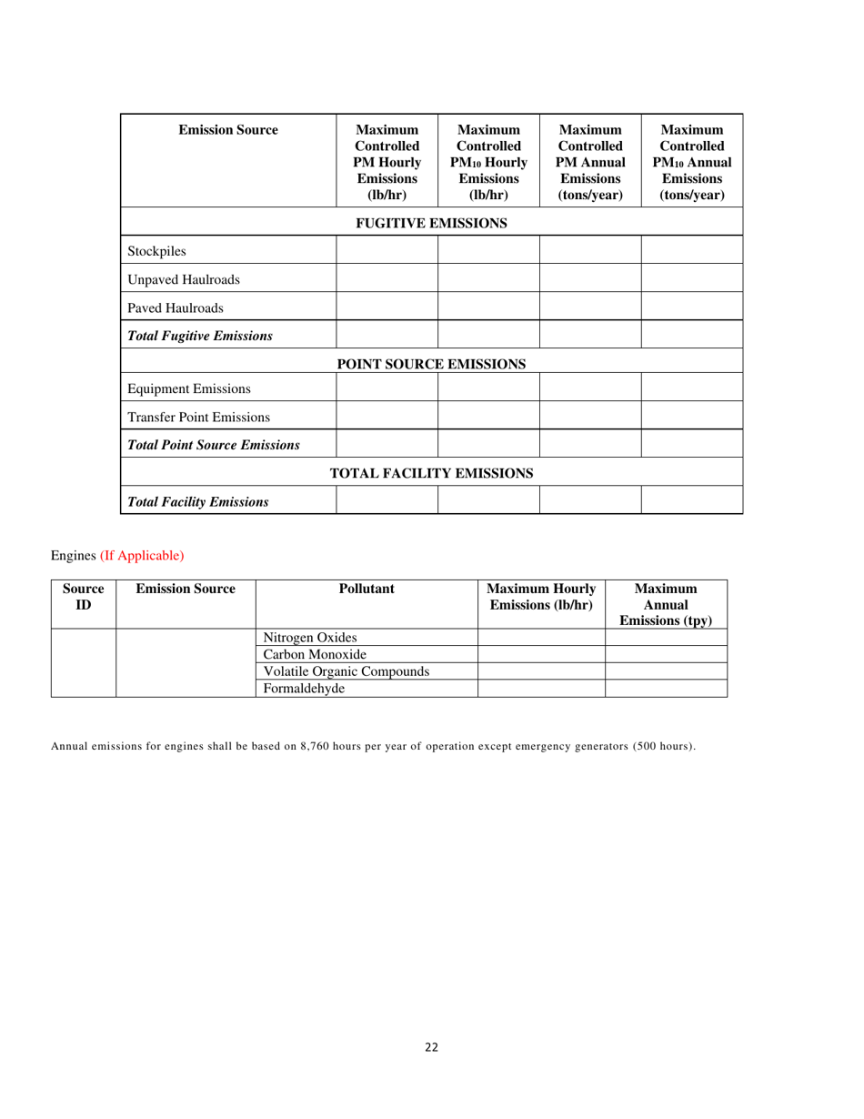 G10-d General Permit Registration Application - West Virginia, Page 22