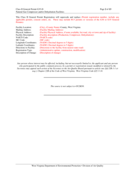 Class II General Permit G35-d Registration - West Virginia, Page 2
